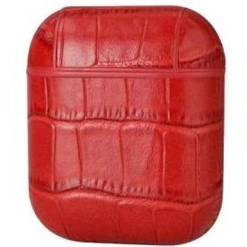 נרתיק עור מדגם Crocodile Skin Leather Case מבית LaTera לאוזניות AirPods (צבע אדום) נרתיק עור מדגם Crocodile Skin Leather Case מבית LaTera לאוזניות AirPods (צבע אדום)
