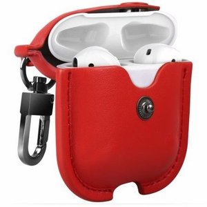 נרתיק עור מדגם Genuine Hook Leather Case מבית LaTera לאוזניות AirPods (צבע אדום) נרתיק עור מדגם Genuine Hook Leather Case מבית LaTera לאוזניות AirPods (צבע אדום)