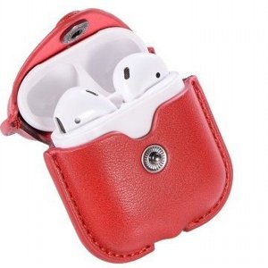 נרתיק עור מדגם Snap Fastener Leather Case מבית LaTera לאוזניות AirPods (צבע אדום) נרתיק עור מדגם Snap Fastener Leather Case מבית LaTera לאוזניות AirPods (צבע אדום)