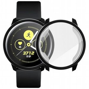 נרתיק סיליקון מבית LaTera לשעון יד חכם מדגם: Samsung Galaxy Watch Active (כולל הגנה מלאה על המסך) - צבע שחור נרתיק סיליקון מבית LaTera לשעון יד חכם מדגם: Samsung Galaxy Watch Active (כולל הגנה מלאה על המסך) - צבע שחור