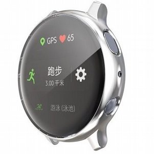 נרתיק סיליקון מבית LaTera לשעון יד חכם מדגם: Samsung Galaxy Watch Active 2 40mm (כולל הגנה מלאה על המסך) - צבע כסף נרתיק סיליקון מבית LaTera לשעון יד חכם מדגם: Samsung Galaxy Watch Active 2 40mm (כולל הגנה מלאה על המסך) - צבע כסף
