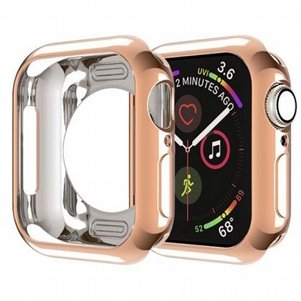 נרתיק סיליקון מבית ROCK לשעון יד חכם מדגם: Apple Watch 44mm (צבע זהב ורוד) נרתיק סיליקון מבית ROCK לשעון יד חכם מדגם: Apple Watch 44mm (צבע זהב ורוד)
