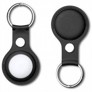 מחזיק מפתחות דמוי עור מדגם PU Leather Keychain Case מבית LaTera לתג החכם AirTag (צבע שחור) מחזיק מפתחות דמוי עור מדגם PU Leather Keychain Case מבית LaTera לתג החכם AirTag (צבע שחור)