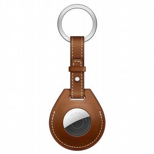 מחזיק מפתחות מעור מדגם Genuine Leather Keychain Case מבית JIUYU לתג החכם AirTag (צבע חום) מחזיק מפתחות מעור מדגם Genuine Leather Keychain Case מבית JIUYU לתג החכם AirTag (צבע חום)
