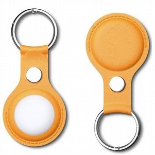 מחזיק מפתחות דמוי עור מדגם PU Leather Keychain Case מבית LaTera לתג החכם AirTag (צבע צהוב) מחזיק מפתחות דמוי עור מדגם PU Leather Keychain Case מבית LaTera לתג החכם AirTag (צבע צהוב)