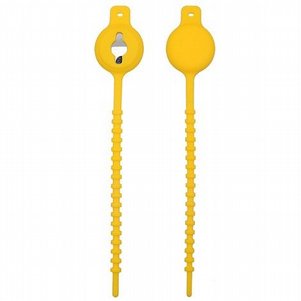 סוגר / אזיקון רוכסן מדגם Click Silicone Case מבית LaTera לתג החכם AirTag (צבע צהוב) סוגר / אזיקון רוכסן מדגם Click Silicone Case מבית LaTera לתג החכם AirTag (צבע צהוב)