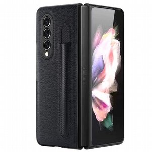 נרתיק עור מדגם FLIP CASE מבית BLACK לטלפון סלולארי מדגם: Samsung Galaxy Z Fold 3 (כולל מקום לעט) נרתיק עור מדגם FLIP CASE מבית BLACK לטלפון סלולארי מדגם: Samsung Galaxy Z Fold 3 (כולל מקום לעט)