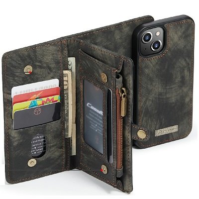 ����� ��� ���� Wallet Case Cover ���� CASEME ������ ������ ����: iPhone 13 (���� 14 ���� ������� �����)