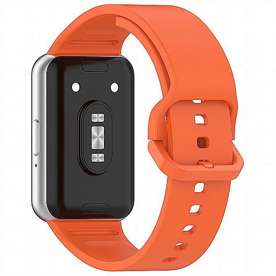 ����� ������� ���� Solid Color Silicone Band ���� iBands ����� ��� ����: Samsung Galaxy Fit 3 (��� Orange)