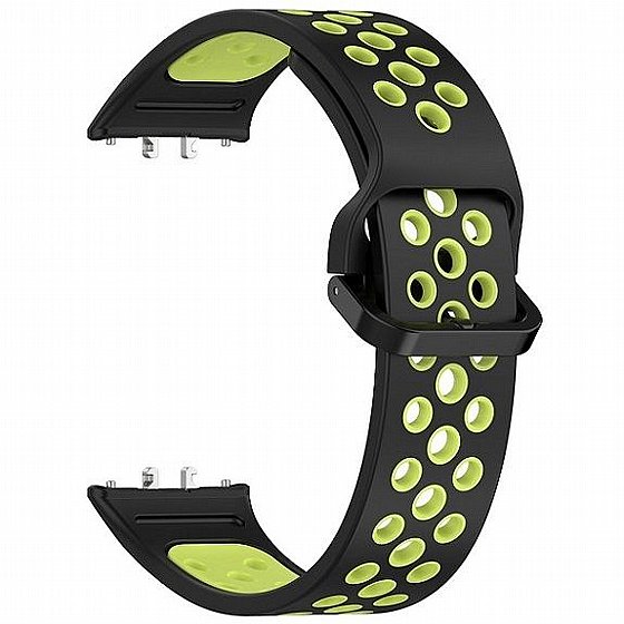 ����� ������� ���� Sports Solid Color Silicone Band ���� iBands ����� ��� ����: Samsung Galaxy Fit 3 (��� Black/Lime)