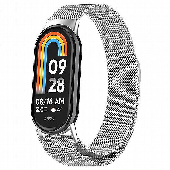 ����� ���� ���� lano Magnetic Steel Band ���� LaTera ����� ��� ����: Xiaomi Smart Band 8 (��� Silver)