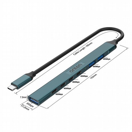 ���� ������ USB ������ TYPE-C x 4 + ����� USB 2.0 x 2 + ����� USB 3.0 ���� Onten 
