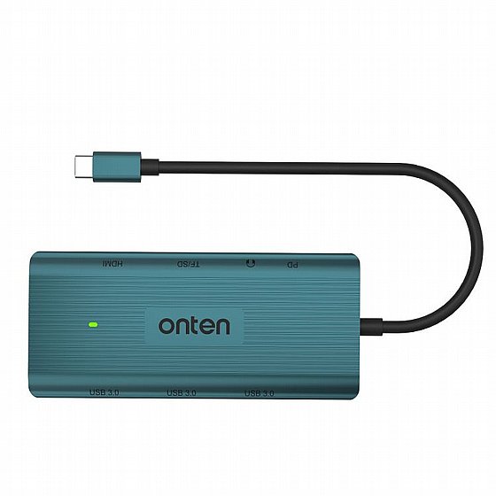 ���� ������ TYPE-C ������ HDMI + ����� USB 3.0 x 4 + ����� TYPE-C + ����� RJ45 + ����� 3.5mm + ����� ������ ������ SD / Micro SD + ����� 3.5mm ���� Onten 