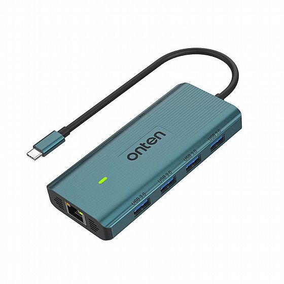 ���� ������ TYPE-C ������ HDMI 4K 60Hz x 2 + ����� VGA + ����� 3.5mm  ���� Onten 