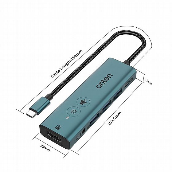 ���� 5 � 1 ������ TYPE-C ������ HDMI + ����� TYPE-CX2 + ����� USB 3.0X2 ���� Anker