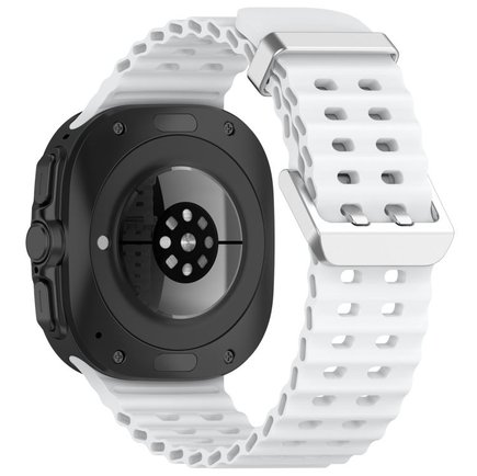 ����� ������� ����  Ocean Hole Dual Buckle Silicone Band ���� LaTera (��� White)  ����� ��� ����  Samsung Galaxy Watch Ultra / Watch Ultra 2025