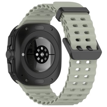 ����� ������� ����  Ocean Hole Dual Buckle Silicone Band ���� iBands (��� Gray Green)  ����� ��� ����  Samsung Galaxy Watch Ultra / Watch Ultra 2025