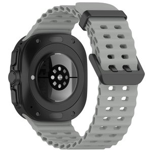 רצועת סיליקון מדגם Ocean Hole Dual Buckle Silicone Band מבית LaTera (צבע Gray) לשעון חכם מדגם Samsung Galaxy Watch Ultra / Watch Ultra 2025 רצועת סיליקון מדגם Ocean Hole Dual Buckle Silicone Band מבית LaTera (צבע Gray) לשעון חכם מדגם Samsung Galaxy Watch Ultra / Watch Ultra 2025