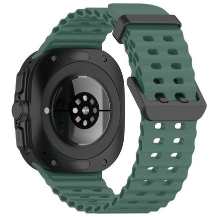 ����� ������� ����  Ocean Hole Dual Buckle Silicone Band ���� LaTera (��� Green)  ����� ��� ����  Samsung Galaxy Watch Ultra / Watch Ultra 2025