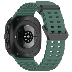 רצועת סיליקון מדגם Ocean Hole Dual Buckle Silicone Band מבית LaTera (צבע Green) לשעון חכם מדגם Samsung Galaxy Watch Ultra / Watch Ultra 2025 רצועת סיליקון מדגם Ocean Hole Dual Buckle Silicone Band מבית LaTera (צבע Green) לשעון חכם מדגם Samsung Galaxy Watch Ultra / Watch Ultra 2025