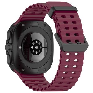 רצועת סיליקון מדגם Ocean Hole Dual Buckle Silicone Band מבית LaTera (צבע Red) לשעון חכם מדגם Samsung Galaxy Watch Ultra / Watch Ultra 2025 רצועת סיליקון מדגם Ocean Hole Dual Buckle Silicone Band מבית LaTera (צבע Red) לשעון חכם מדגם Samsung Galaxy Watch Ultra / Watch Ultra 2025