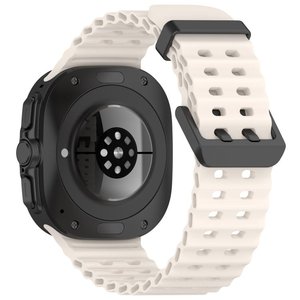 רצועת סיליקון מדגם Ocean Hole Dual Buckle Silicone Band מבית LaTera (צבע Starlight) לשעון חכם מדגם Samsung Galaxy Watch Ultra / Watch Ultra 2025 רצועת סיליקון מדגם Ocean Hole Dual Buckle Silicone Band מבית LaTera (צבע Starlight) לשעון חכם מדגם Samsung Galaxy Watch Ultra / Watch Ultra 2025