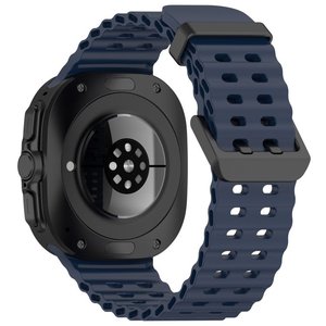 רצועת סיליקון מדגם Ocean Hole Dual Buckle Silicone Band מבית LaTera (צבע Dark Blue) לשעון חכם מדגם Samsung Galaxy Watch Ultra / Watch Ultra 2025 רצועת סיליקון מדגם Ocean Hole Dual Buckle Silicone Band מבית LaTera (צבע Dark Blue) לשעון חכם מדגם Samsung Galaxy Watch Ultra / Watch Ultra 2025