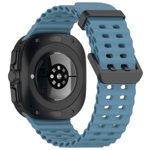 רצועת סיליקון מדגם Ocean Hole Dual Buckle Silicone Band מבית LaTera (צבע Rock Blue) לשעון חכם מדגם Samsung Galaxy Watch Ultra / Watch Ultra 2025 רצועת סיליקון מדגם Ocean Hole Dual Buckle Silicone Band מבית LaTera (צבע Rock Blue) לשעון חכם מדגם Samsung Galaxy Watch Ultra / Watch Ultra 2025