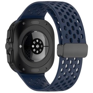 רצועת סיליקון מדגם Hole Magnetic Folding Buckle Silicone Band מבית LaTera (צבע Blue) לשעון חכם מדגם Samsung Galaxy Watch Ultra / Watch Ultra 2025 רצועת סיליקון מדגם Hole Magnetic Folding Buckle Silicone Band מבית LaTera (צבע Blue) לשעון חכם מדגם Samsung Galaxy Watch Ultra / Watch Ultra 2025