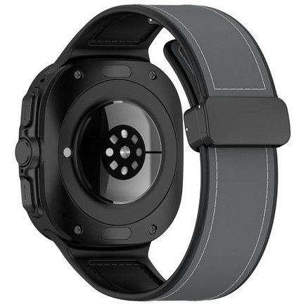 ����� ��� ���� Magnetic Folding Buckle Leather Band ���� LaTera (��� Gray)  ����� ��� ����  Samsung Galaxy Watch Ultra / Watch Ultra 2025