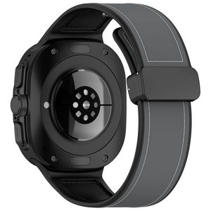 רצועת עור מדגם Magnetic Folding Buckle Leather Band מבית LaTera (צבע Gray) לשעון חכם מדגם Samsung Galaxy Watch Ultra / Watch Ultra 2025 רצועת עור מדגם Magnetic Folding Buckle Leather Band מבית LaTera (צבע Gray) לשעון חכם מדגם Samsung Galaxy Watch Ultra / Watch Ultra 2025