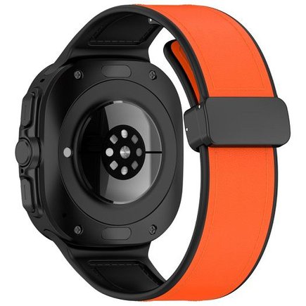 ����� ��� ���� Magnetic Folding Buckle Leather Band ���� LaTera (��� Orange)  ����� ��� ����  Samsung Galaxy Watch Ultra / Watch Ultra 2025