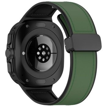 ����� ��� ���� Magnetic Folding Buckle Leather Band ���� iBands (��� Green)  ����� ��� ����  Samsung Galaxy Watch Ultra / Watch Ultra 2025