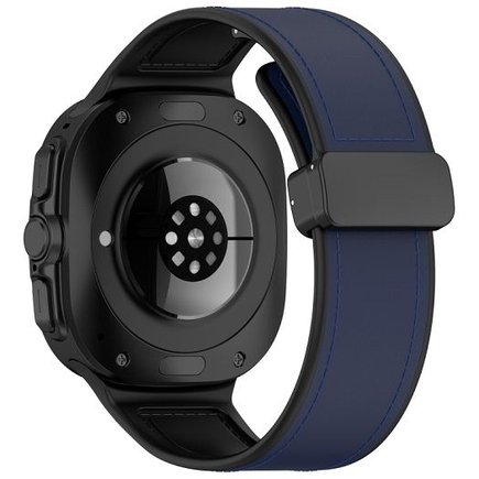 ����� ��� ���� Magnetic Folding Buckle Leather Band ���� LaTera (��� Blue)  ����� ��� ����  Samsung Galaxy Watch Ultra / Watch Ultra 2025