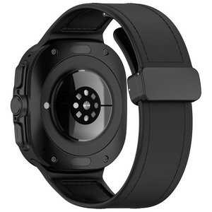רצועת עור מדגם Magnetic Folding Buckle Leather Band מבית LaTera (צבע Black) לשעון חכם מדגם Samsung Galaxy Watch Ultra / Watch Ultra 2025 רצועת עור מדגם Magnetic Folding Buckle Leather Band מבית LaTera (צבע Black) לשעון חכם מדגם Samsung Galaxy Watch Ultra / Watch Ultra 2025