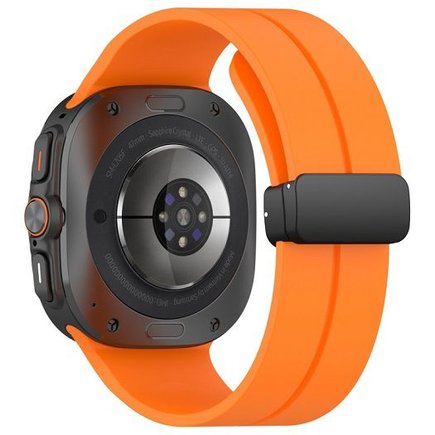 ����� ������� ���� Magnetic Folding Buckle Silicone Band ���� LaTera (��� Orange)  ����� ��� ����  Samsung Galaxy Watch Ultra / Watch Ultra 2025