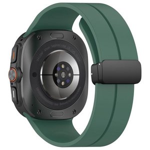 רצועת סיליקון מדגם Magnetic Folding Buckle Silicone Band מבית LaTera (צבע Green) לשעון חכם מדגם Samsung Galaxy Watch Ultra / Watch Ultra 2025 רצועת סיליקון מדגם Magnetic Folding Buckle Silicone Band מבית LaTera (צבע Green) לשעון חכם מדגם Samsung Galaxy Watch Ultra / Watch Ultra 2025