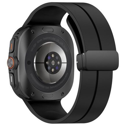 ����� ������� ���� Magnetic Folding Buckle Silicone Band ���� LaTera (��� Black)  ����� ��� ����  Samsung Galaxy Watch Ultra / Watch Ultra 2025