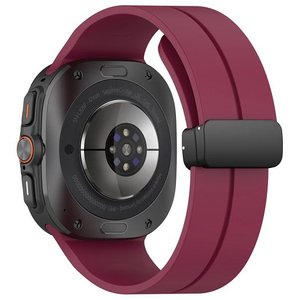 רצועת סיליקון מדגם Magnetic Folding Buckle Silicone Band מבית LaTera (צבע Red) לשעון חכם מדגם Samsung Galaxy Watch Ultra / Watch Ultra 2025 רצועת סיליקון מדגם Magnetic Folding Buckle Silicone Band מבית LaTera (צבע Red) לשעון חכם מדגם Samsung Galaxy Watch Ultra / Watch Ultra 2025
