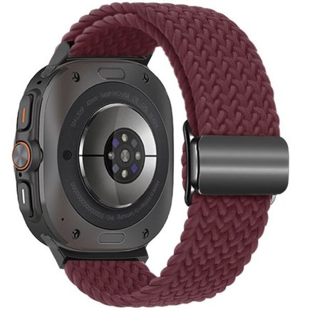 ����� �� / ������ ���� Loop Magnetic Buckle Nylon Band ���� LaTera (��� Wine Red)  ����� ��� ����  Samsung Galaxy Watch Ultra / Watch Ultra 2025