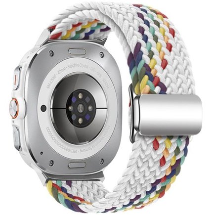 ����� �� / ������ ���� Loop Magnetic Buckle Nylon Band ���� LaTera (��� White Rainbow)  ����� ��� ����  Samsung Galaxy Watch Ultra / Watch Ultra 2025