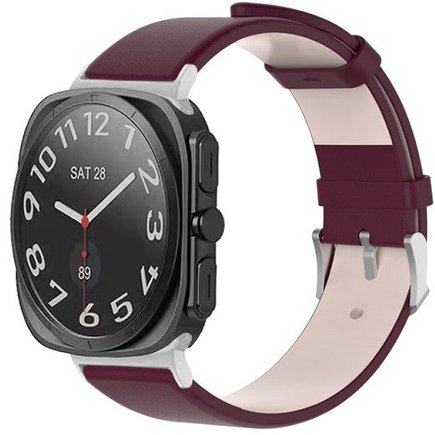 ����� ��� ���� Stainless Leather Band ���� LaTera (��� Wine Red)  ����� ��� ����  Samsung Galaxy Watch Ultra / Watch Ultra 2025