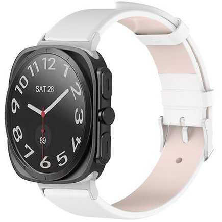 ����� ��� ���� Stainless Leather Band ���� LaTera (��� White)  ����� ��� ����  Samsung Galaxy Watch Ultra / Watch Ultra 2025