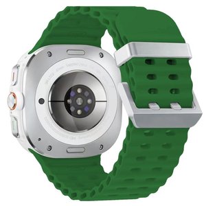 רצועת סיליקון מדגם Ocean Hole Dual Buckle Silicone Band מבית LaTera (צבע Green/Silver) לשעון חכם מדגם Samsung Galaxy Watch Ultra / Watch Ultra 2025 רצועת סיליקון מדגם Ocean Hole Dual Buckle Silicone Band מבית LaTera (צבע Green/Silver) לשעון חכם מדגם Samsung Galaxy Watch Ultra / Watch Ultra 2025