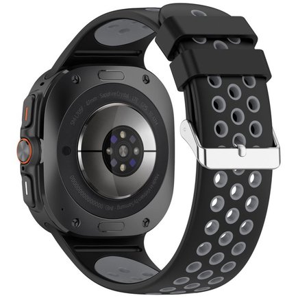 ����� ������� ����  Holes Silicone Band ���� LaTera (��� Black/Gray)  ����� ��� ����  Samsung Galaxy Watch Ultra / Watch Ultra 2025