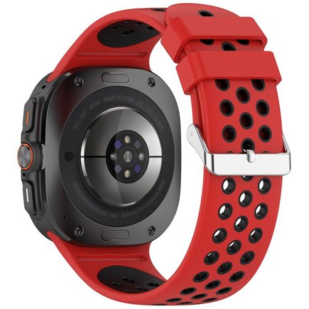 ����� ������� ����  Holes Silicone Band ���� LaTera (��� Red/Black)  ����� ��� ����  Samsung Galaxy Watch Ultra / Watch Ultra 2025