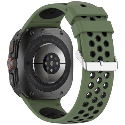 ����� ������� ����  Holes Silicone Band ���� LaTera (��� Green/Black)  ����� ��� ����  Samsung Galaxy Watch Ultra / Watch Ultra 2025