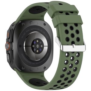 רצועת סיליקון מדגם Holes Silicone Band מבית LaTera (צבע Green/Black) לשעון חכם מדגם Samsung Galaxy Watch Ultra / Watch Ultra 2025 רצועת סיליקון מדגם Holes Silicone Band מבית LaTera (צבע Green/Black) לשעון חכם מדגם Samsung Galaxy Watch Ultra / Watch Ultra 2025