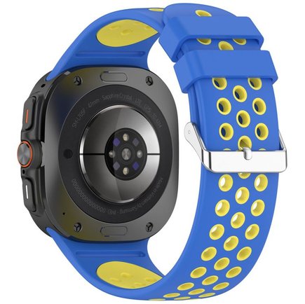 ����� ������� ����  Holes Silicone Band ���� LaTera (��� Blue/Yellow)  ����� ��� ����  Samsung Galaxy Watch Ultra / Watch Ultra 2025