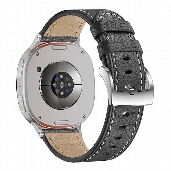 ����� ��� ���� Classic Round Leather Band ���� LaTera (��� Black) ����� ��� ����  Samsung Galaxy Watch 8 / Samsung Galaxy Watch 8 Classic